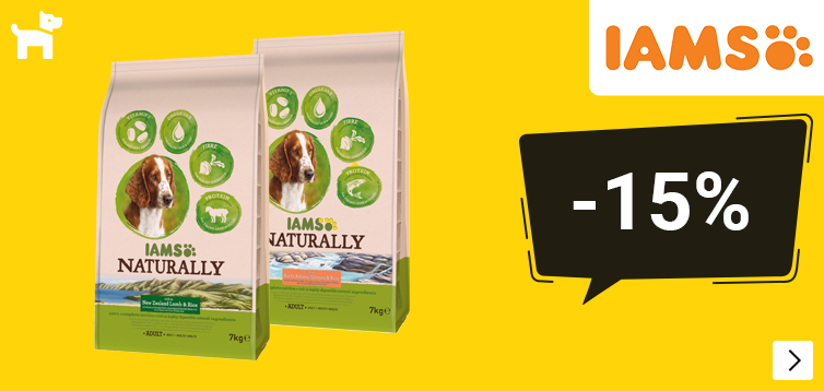 iams 2.7kg en 3 kg zakken honden 15% korting DOG